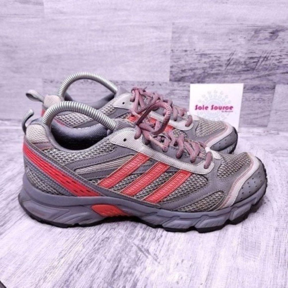 Adidas Duramo Trail Running Sneaker Gray Red Women's sz 8.5